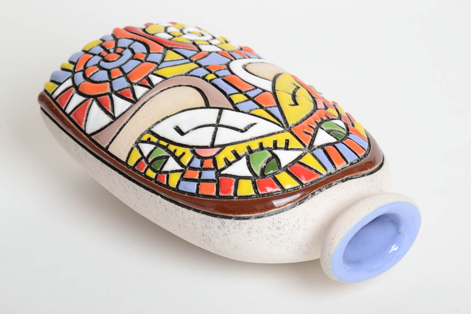 Handgemachte Keramik Deko Vase für Haus Dekoration Geschenk für Frauen ethnisch foto 4