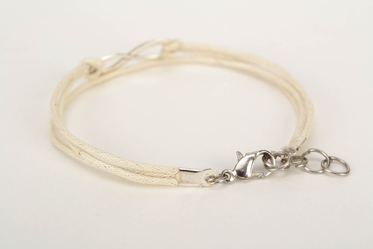 Thin waxed cord bracelet photo 3