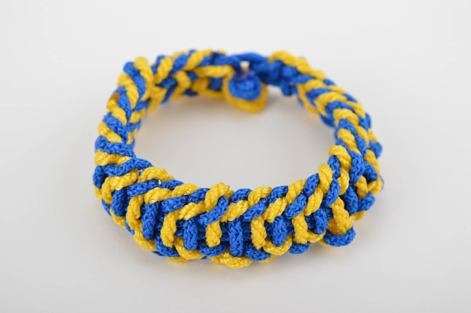 Beautiful handmade textile bracelet woven cord bracelet casual style gift ideas photo 3