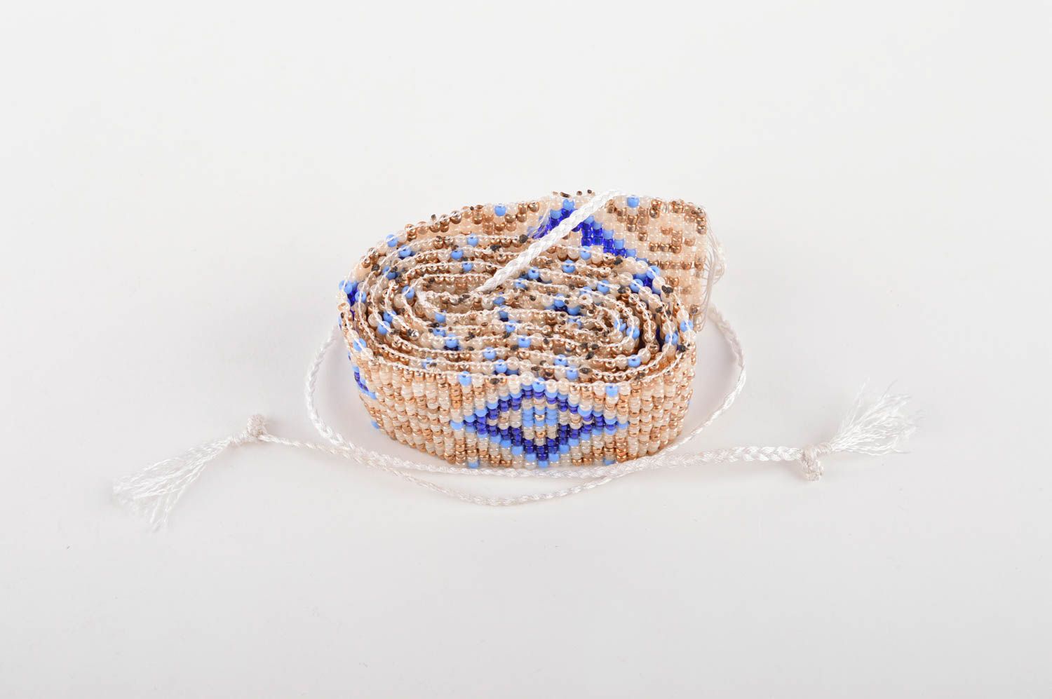 Handmade ethnische Rocailles Kette Damen Collier Accessoire für Frauen foto 5