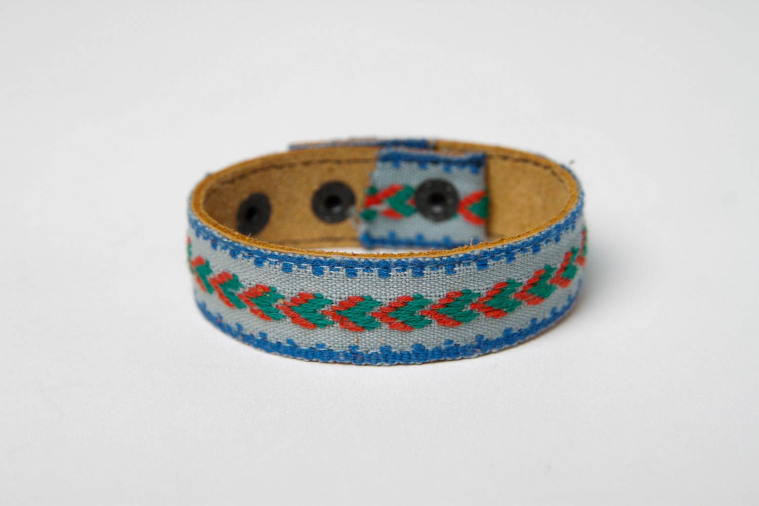 Bracelet fait main Bracelet original motif ethnique Accessoire en cuir photo 3