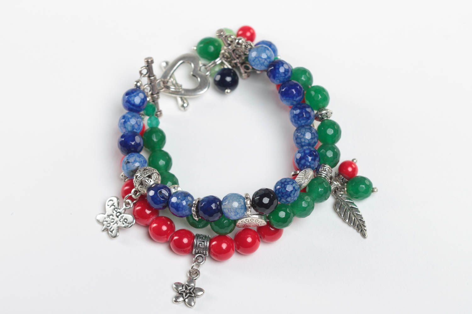 Handmade bracelet unusual accessory stone jewelry gift ideas bead bracelet photo 2