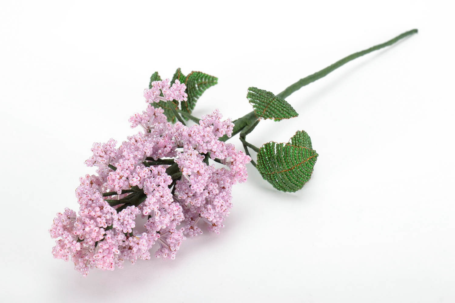 Decorative beaded lilac branch photo 1