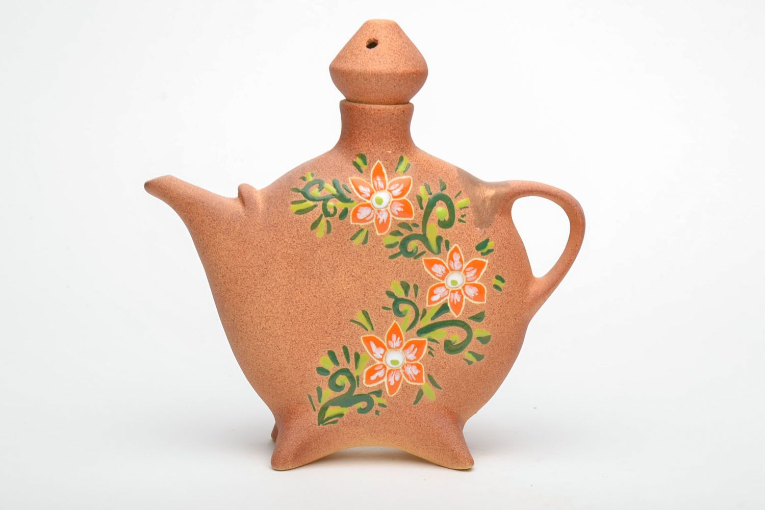 Flat ceramic teapot photo 2