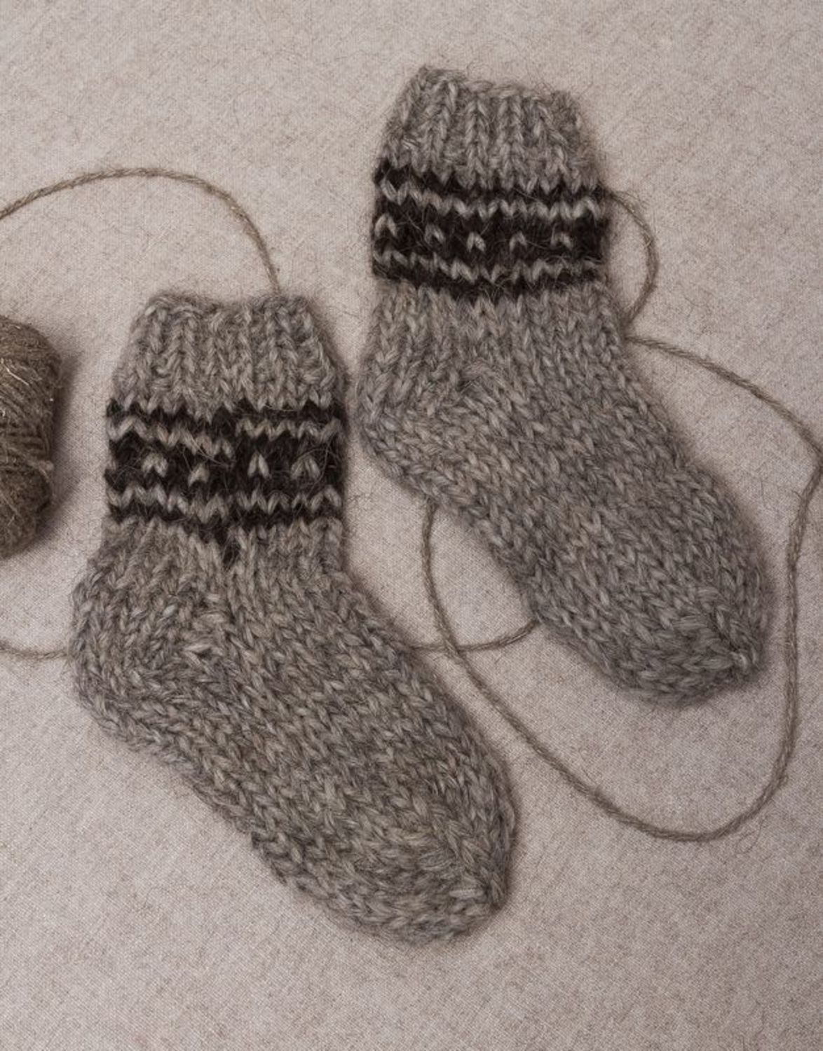 Children's socks made of natural sheep wool photo 1