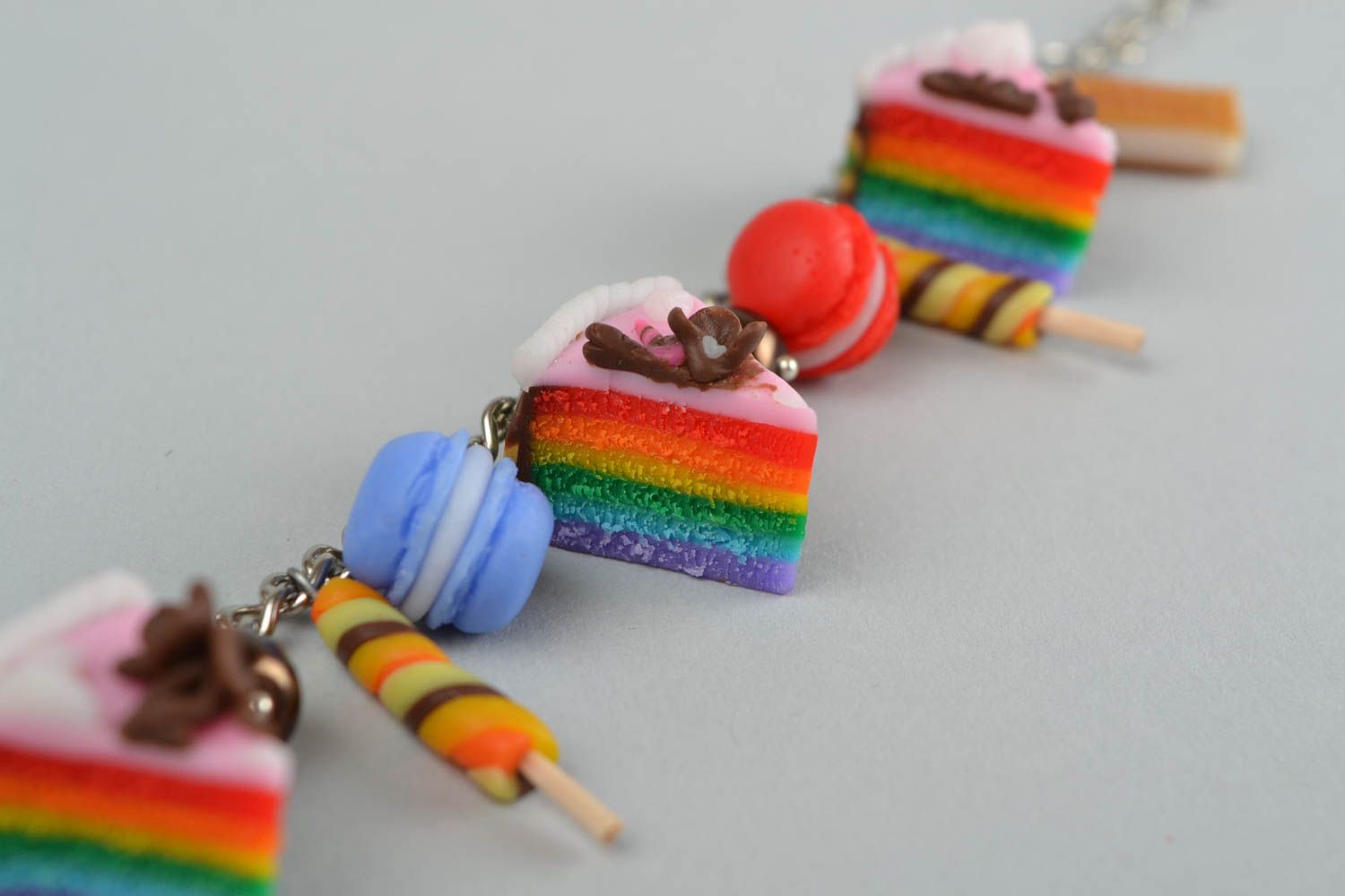 Grelles Süßigkeiten Armband aus Polymer Ton handmade Schmuck für Frauen foto 6