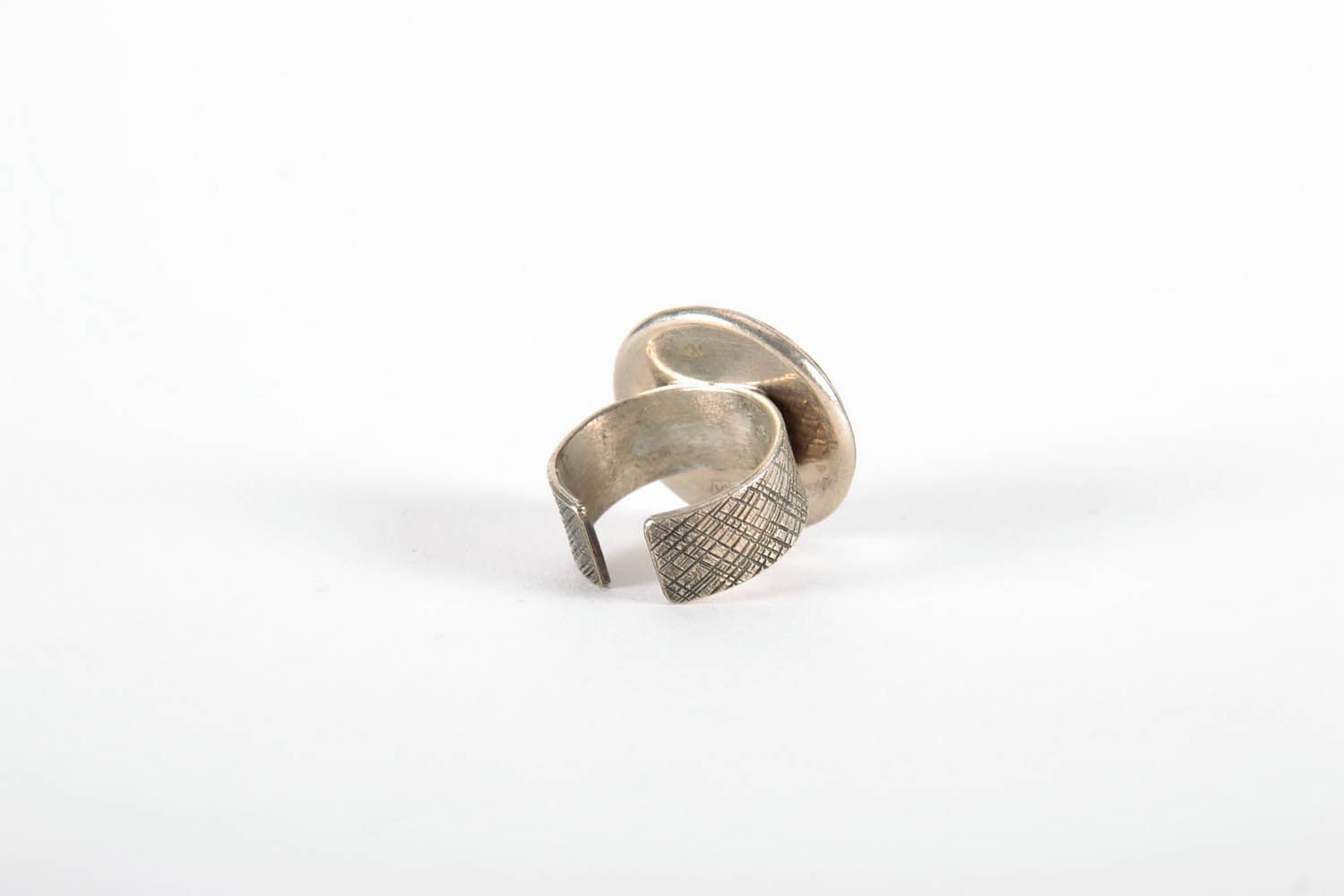Handmade Ring mit Emaille auf Kupferplatte  foto 3