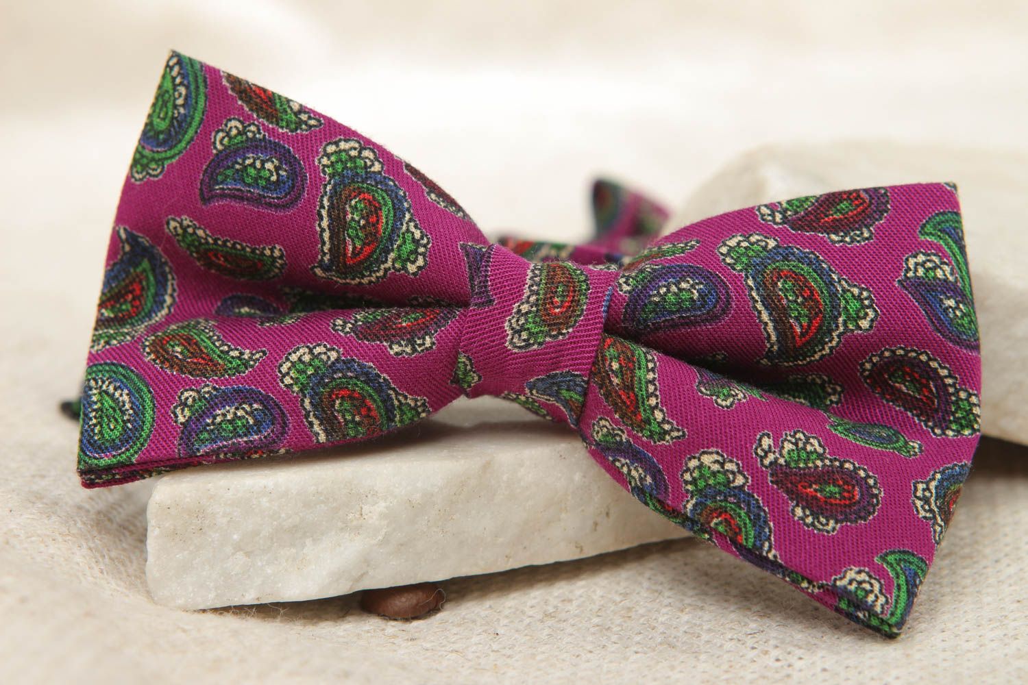 Fabric bow tie with print for shirt photo 5