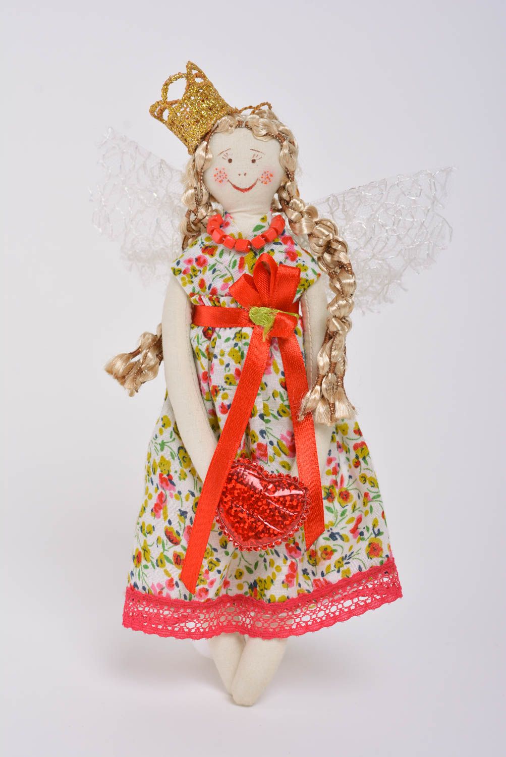 Schöne Spielzeug Puppe aus Stoff für Haus Deko künstlerische Handarbeit Königin foto 1