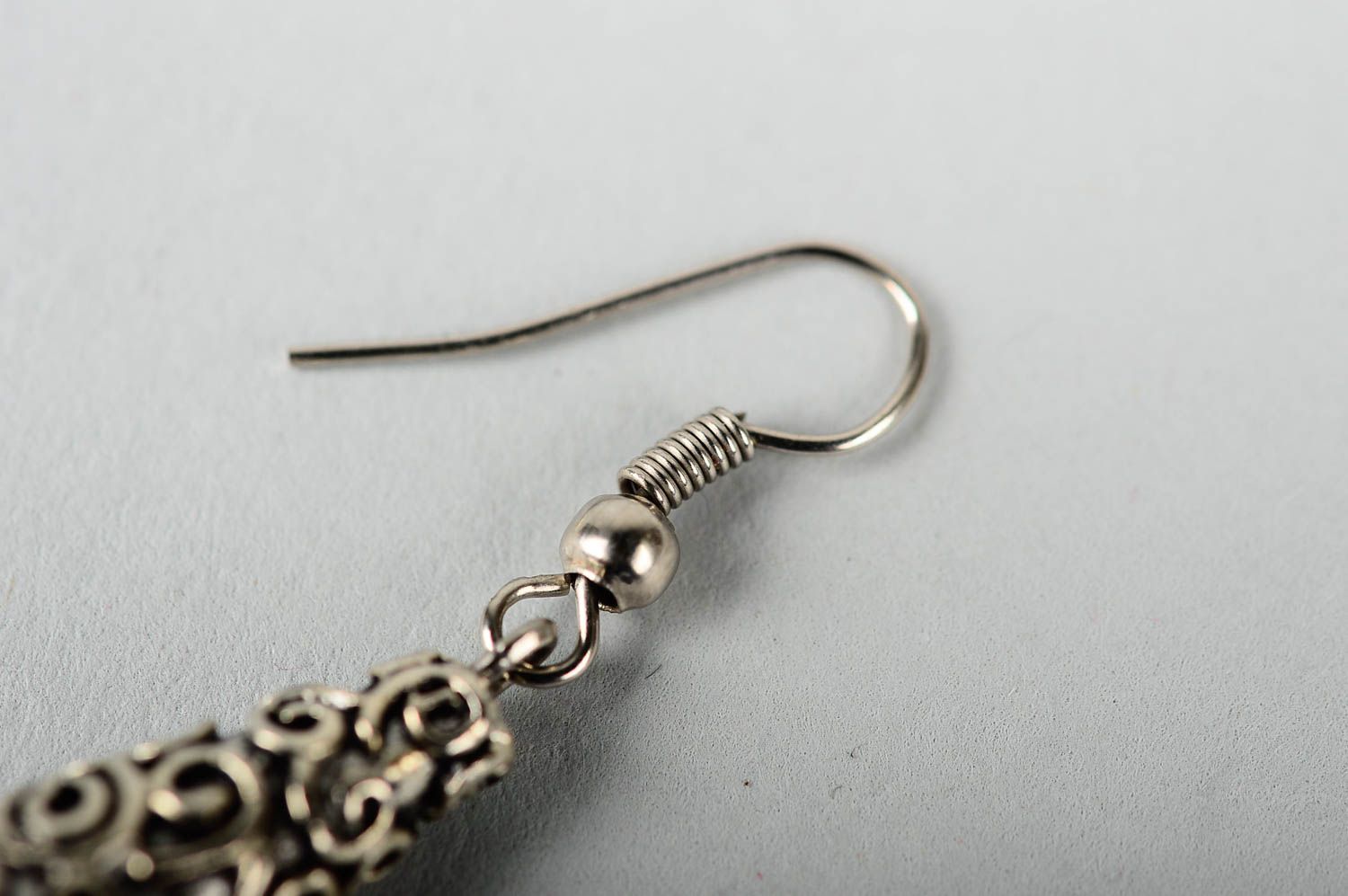 Unusual handmade metal earrings beaded earrings costume jewelry designs photo 5