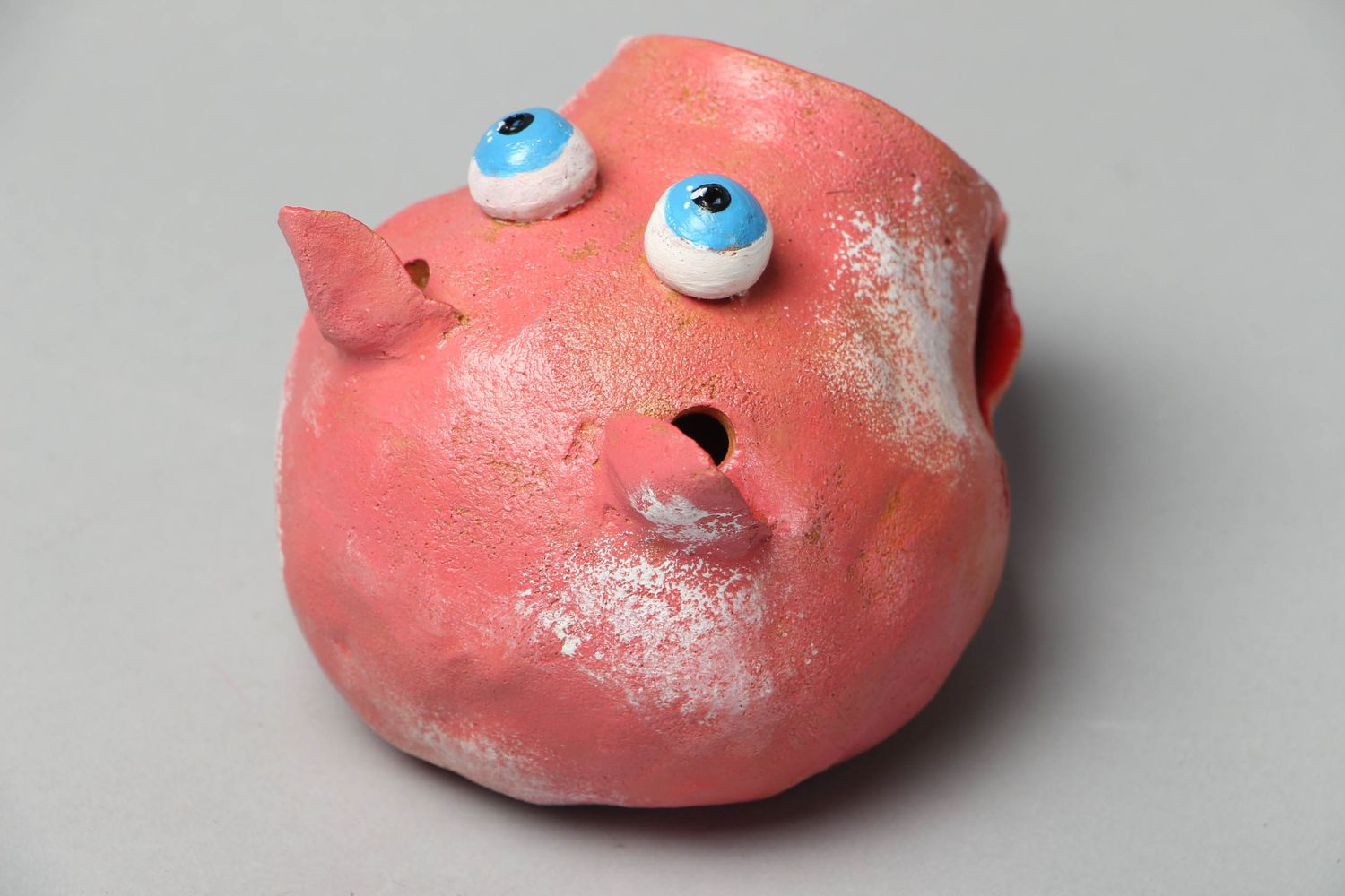 Figurine céramique artisanale Tête de cochon  photo 3