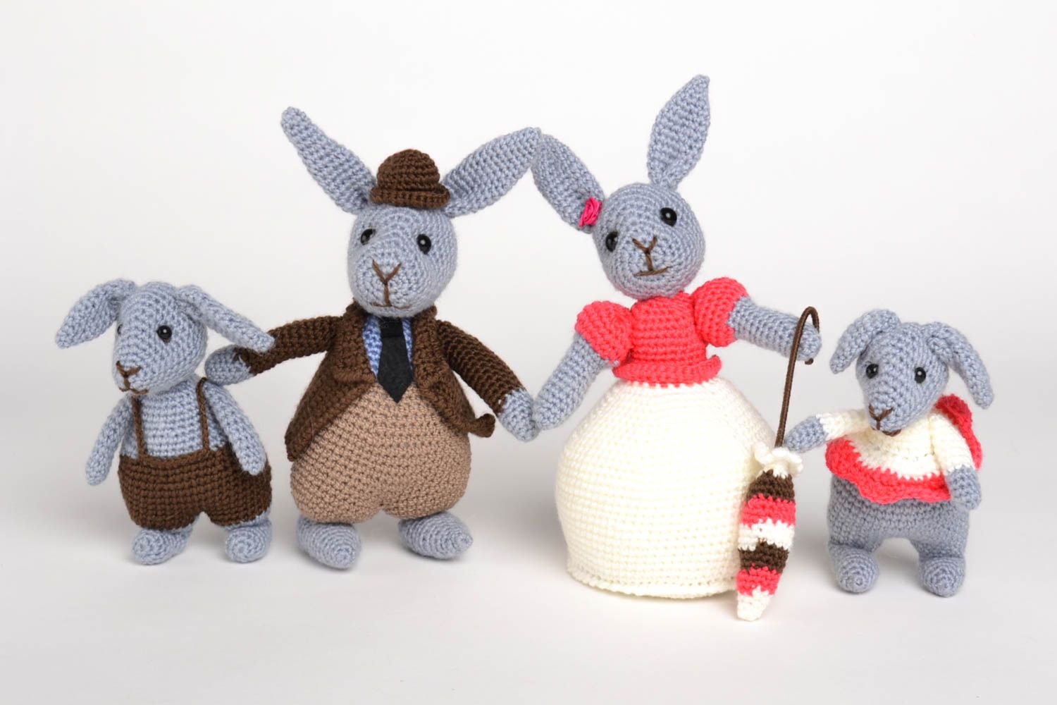Peluches de animales hechos a mano juguetes tejidos regalos originales foto 3
