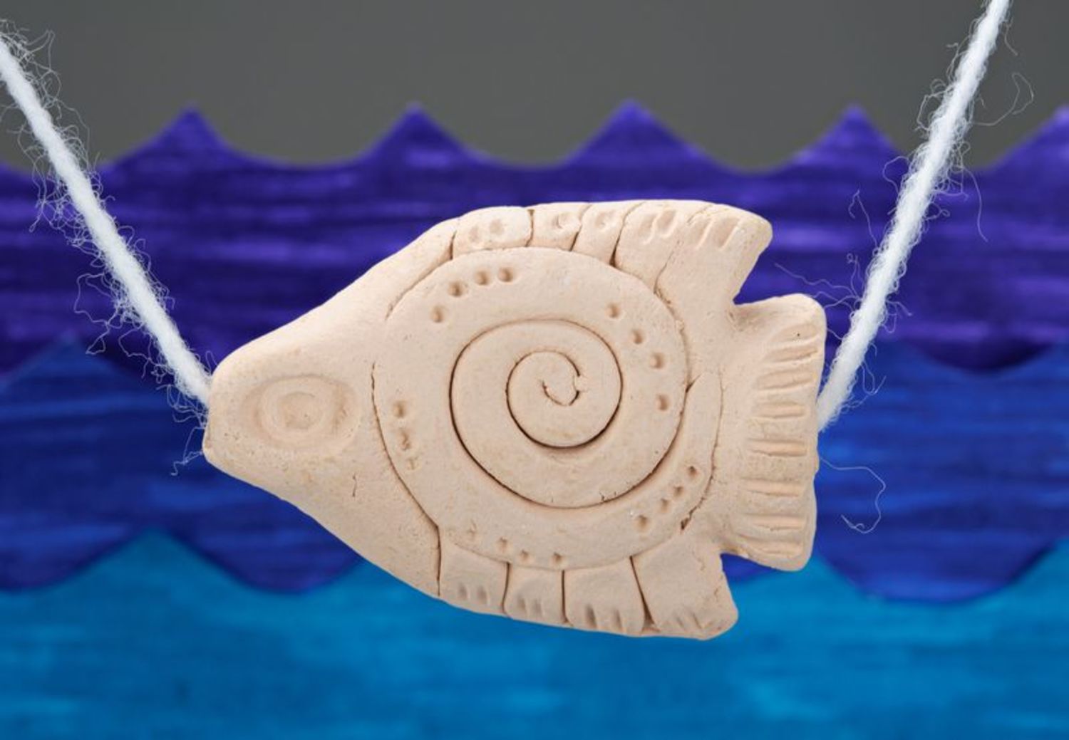 Ceramic pendant Fish photo 1