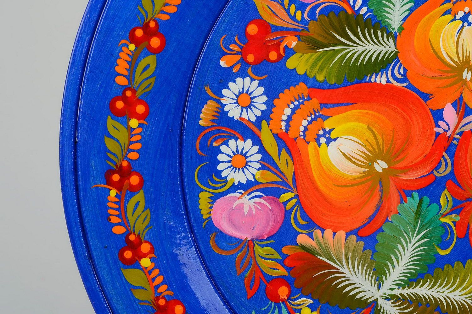 Тарелка Цветущие пионы фото 2