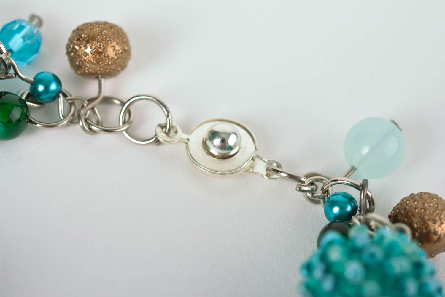 Bracelet perles rocaille Bijou fait main design Accessoire femme soie perles photo 4