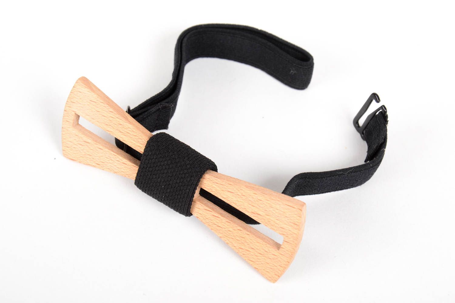 Handmade schöne Fliege Krawatte Accessoire für Männer schwarz Fliege aus Holz  foto 3