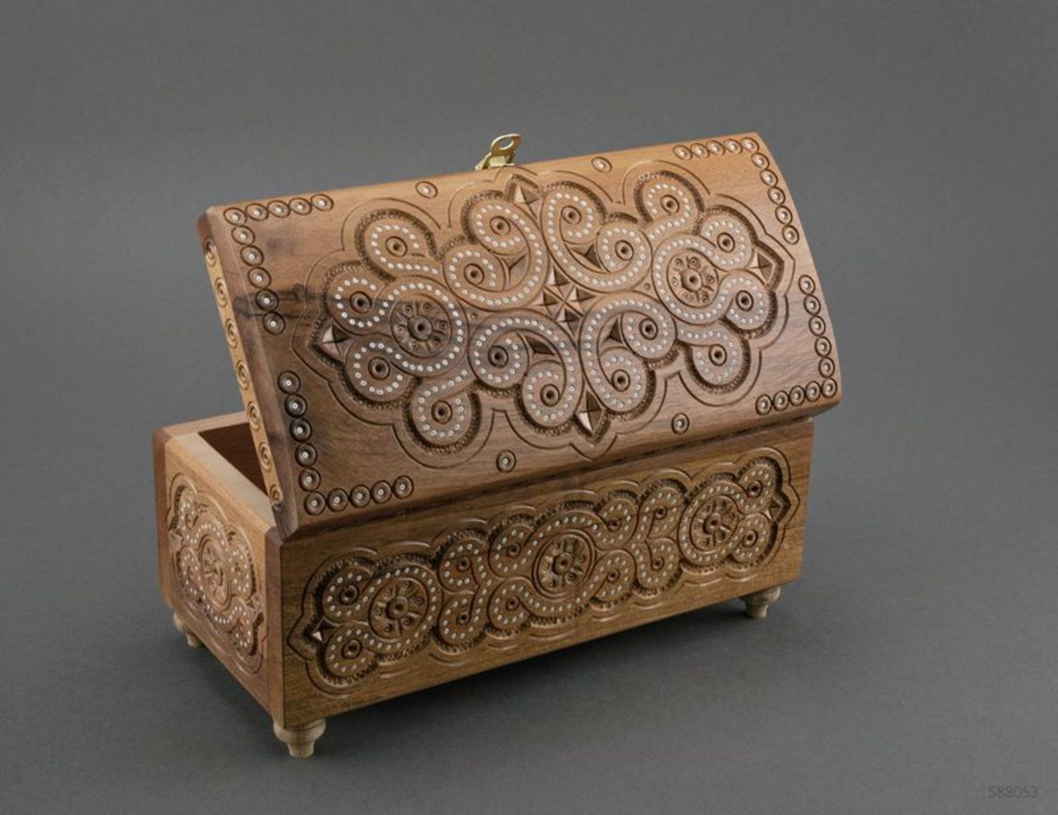 Wooden carved box photo 2