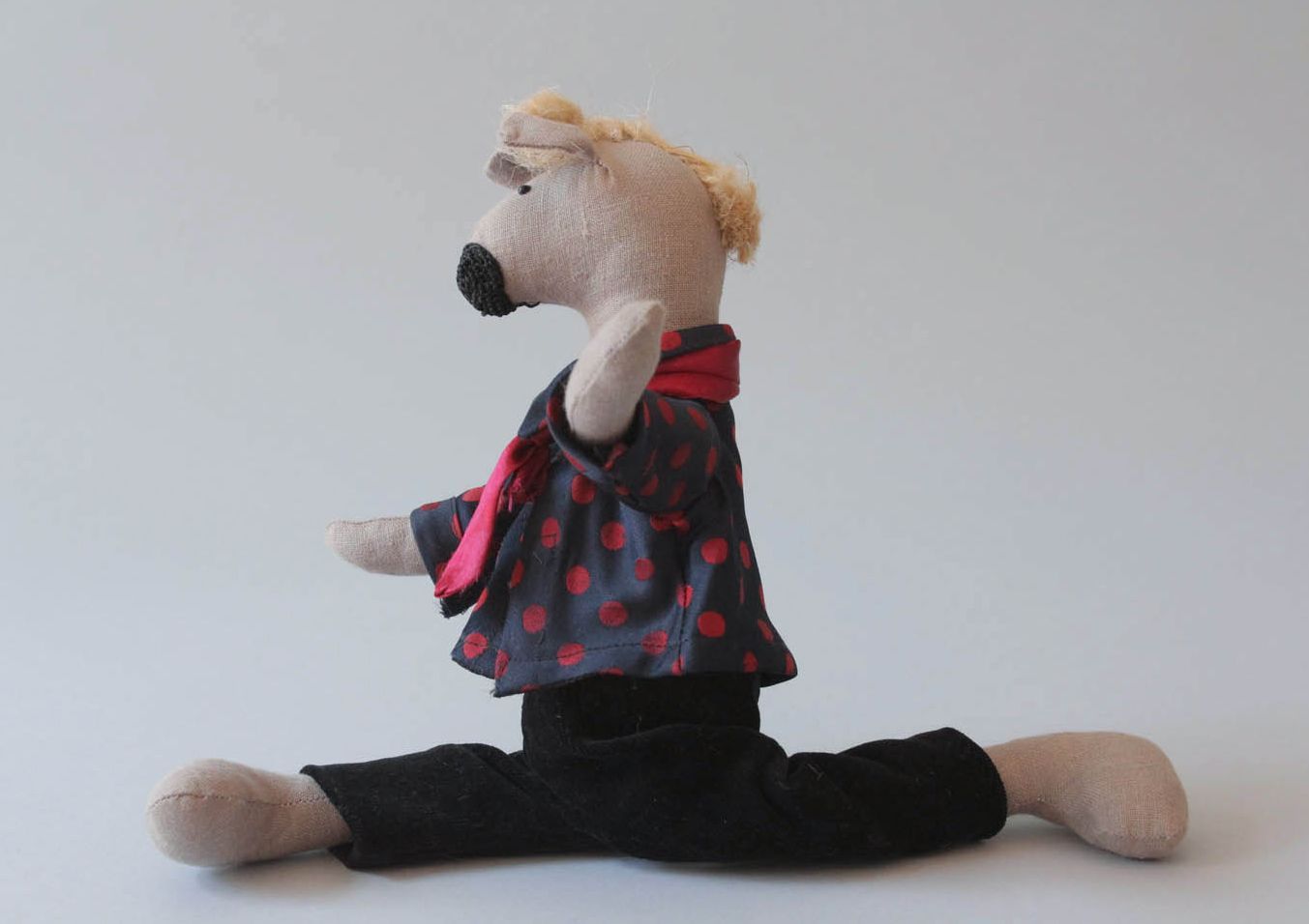 Soft interior toy Horse in Bow Tie photo 2