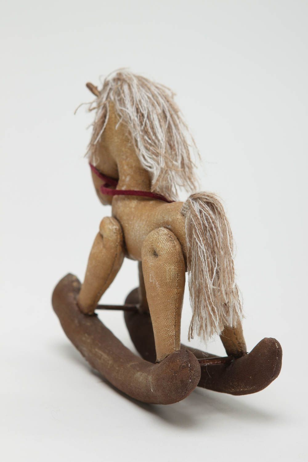 Muñeco de tela de hilos hecho a mano caballo de peluche regalo para niños foto 3