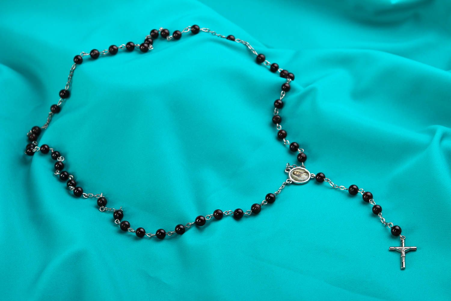 Collar original de piedra natural rosario bisutería artesanal regalo para mujer foto 1
