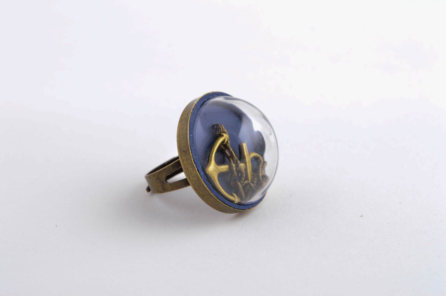 Designer Schmuck handgeschaffen Ring Damen Metall Ring Geschenkidee für Frauen foto 3