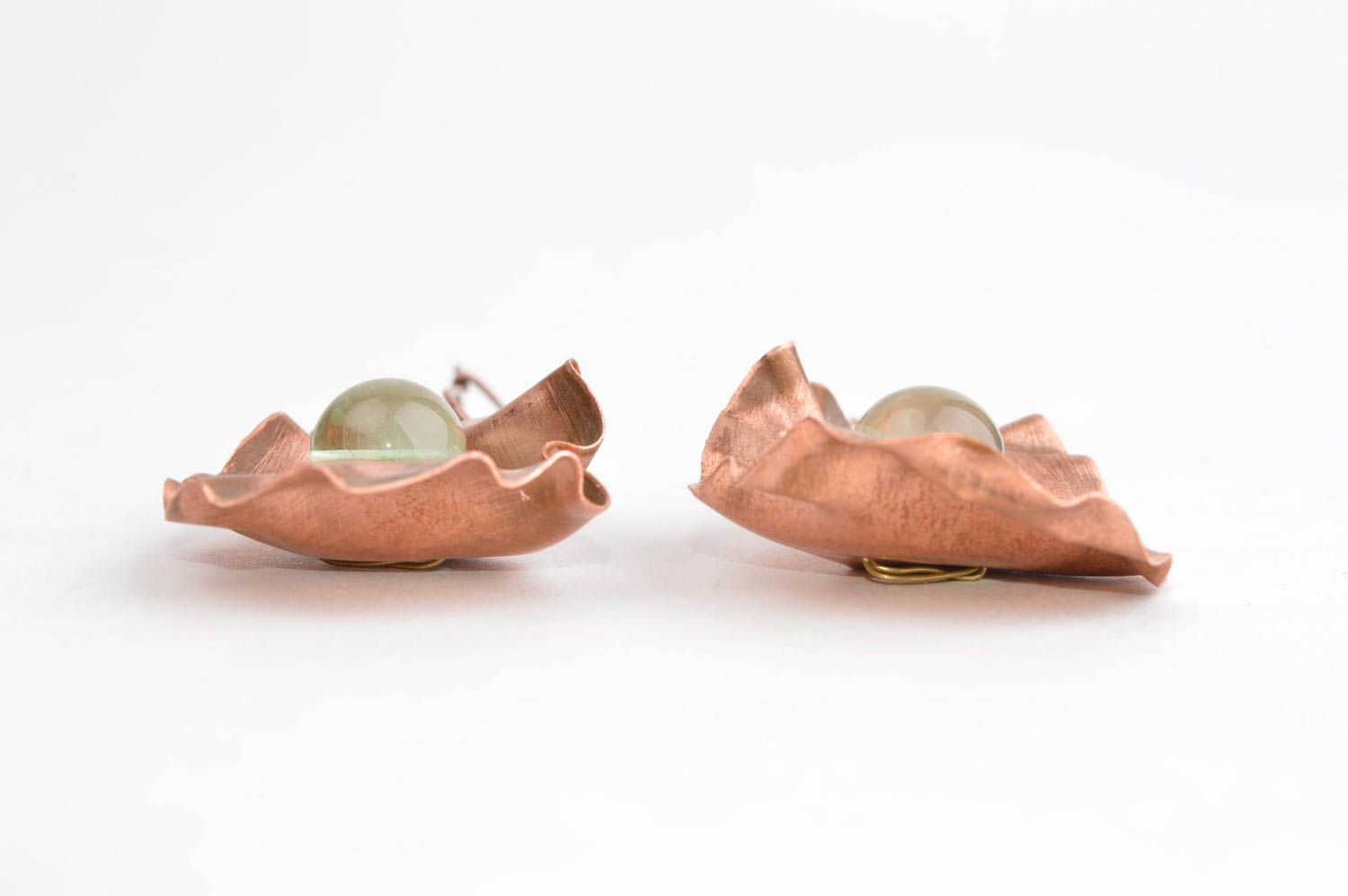 Pendientes artesanales de cobre bisutería fina regalo original para mujeres foto 3