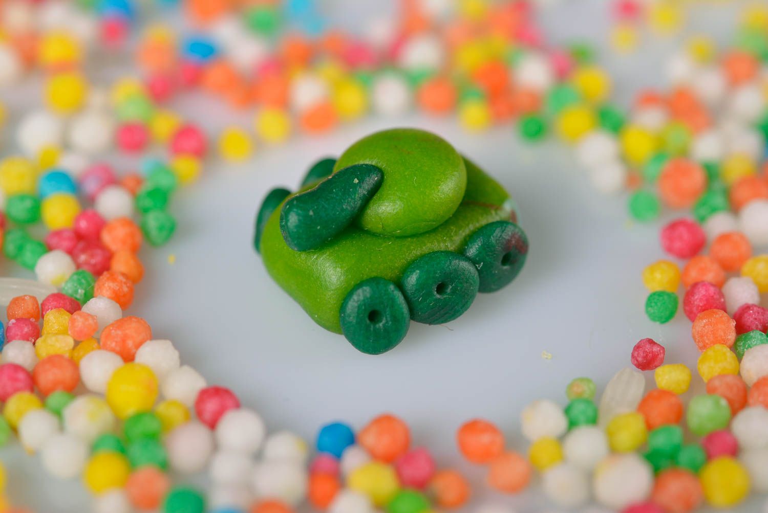 Handmade Polymer Clay Figur Spielzeug Panzer Geschenk für Jungs Deko für Haus  foto 1
