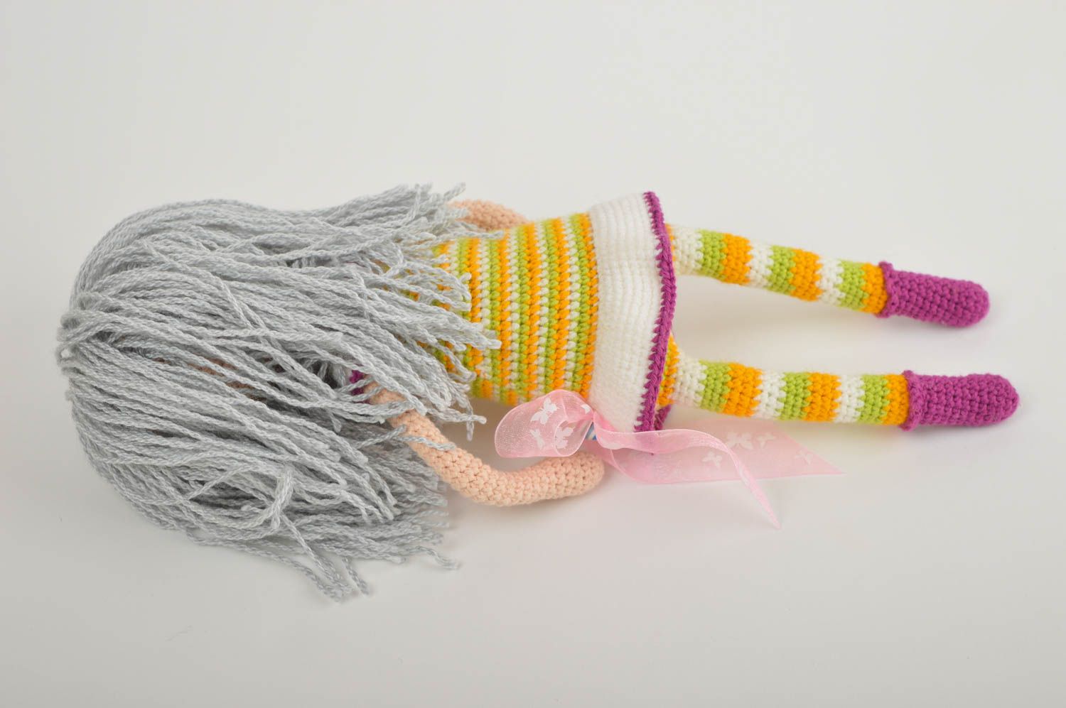 Stoff Puppe handgefertigt Deko Wohnung originell Spielsache für Kinder foto 3