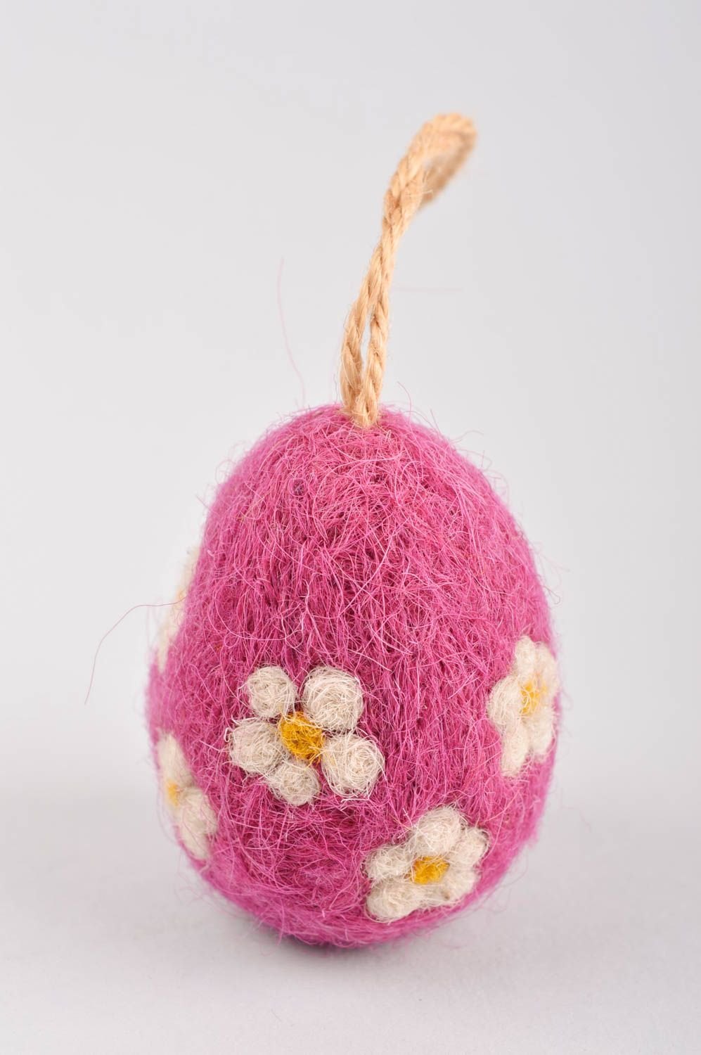 Deko Spielzeug handmade Öko Kinderspielzeug rosa Ei schöne Deko zum Aufhängen foto 2