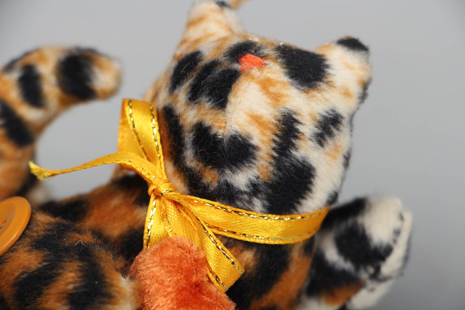 Плюшевая игрушка ручной работы Кот леопард фото 2