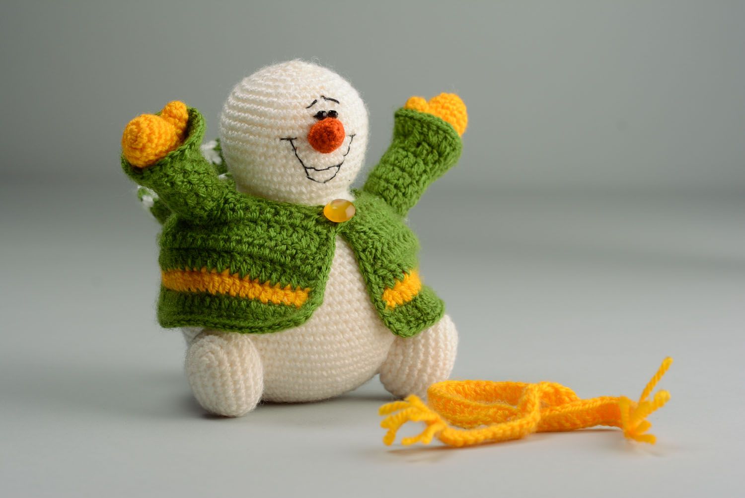 Homemade soft toy Snowman photo 5