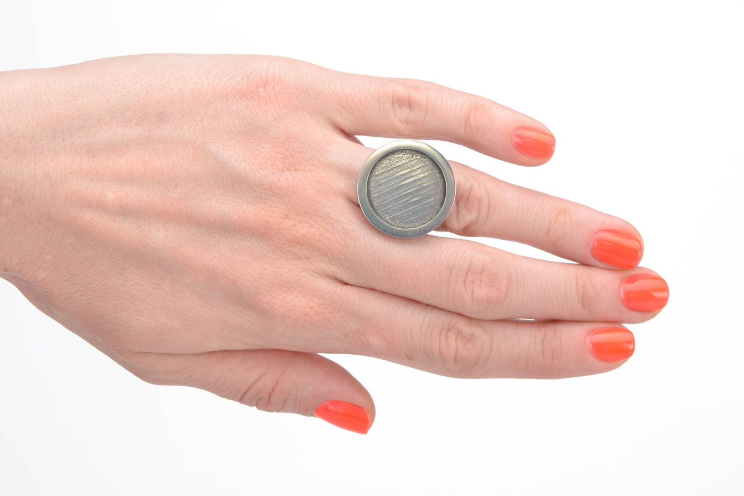 Fornitura para bisutería de metal artesanal para anillo von talla ajustable foto 5