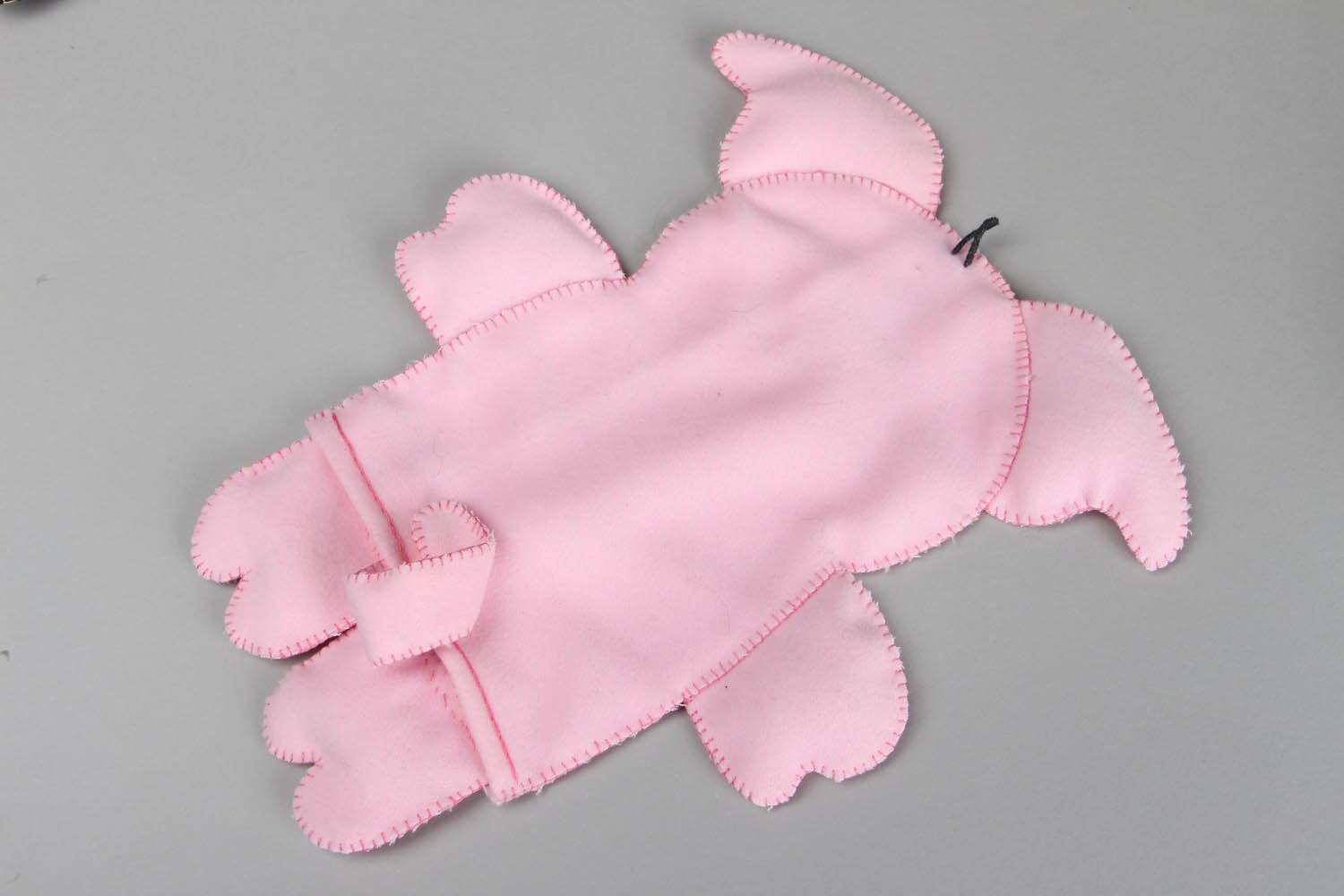 Pink fabric oven glove photo 3