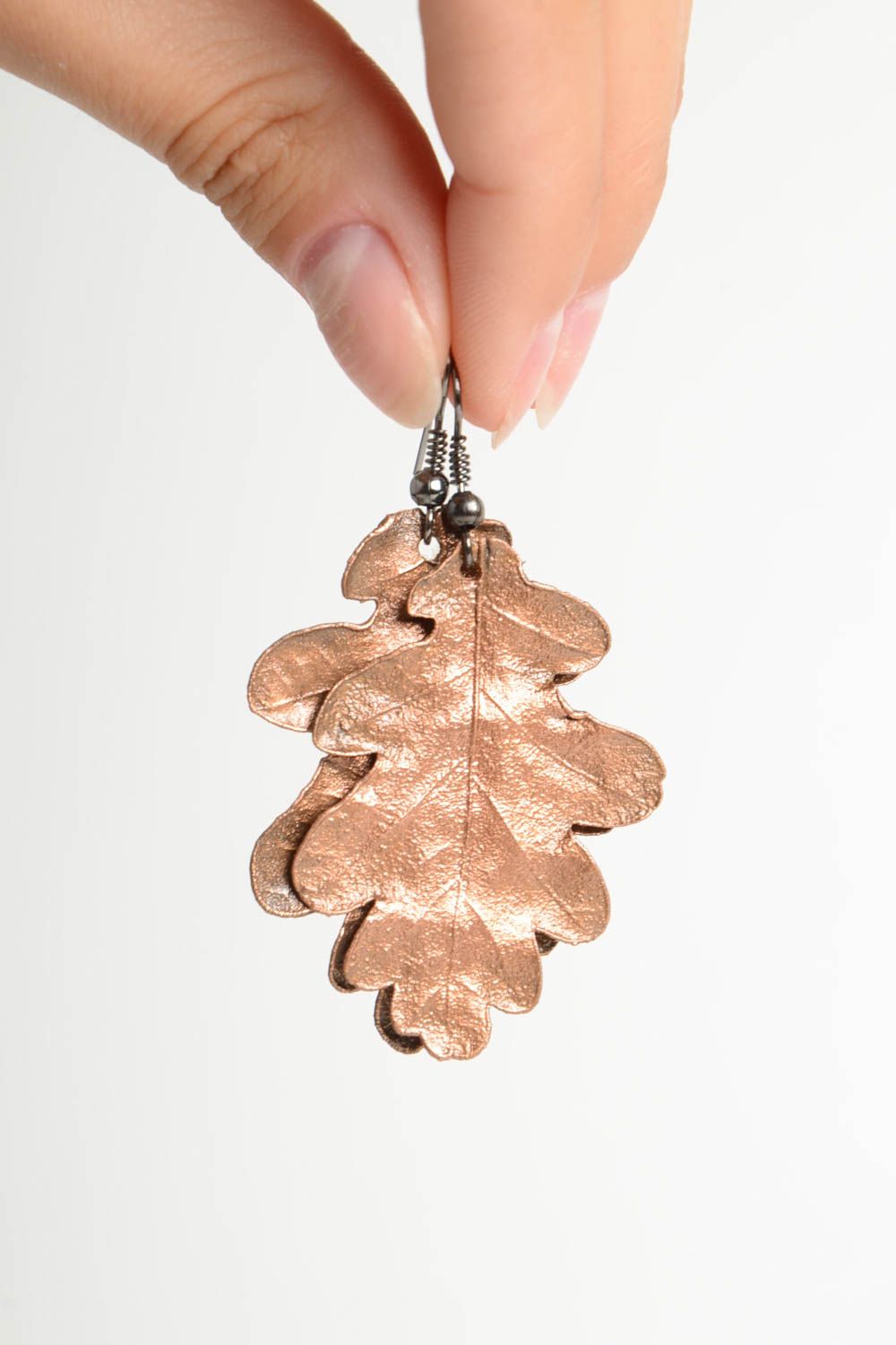 Beautiful handmade copper earrings metal earrings design fashion trends photo 5