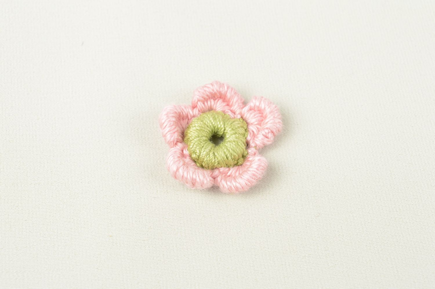 Handmade textile blank for brooch stylish cute fittings designer flower photo 1