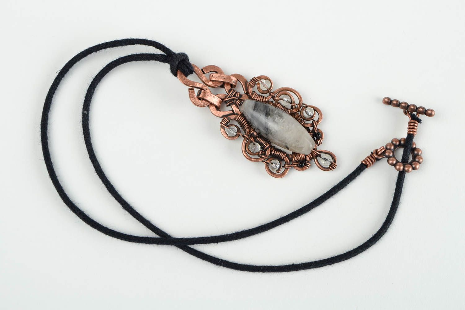 Beautiful handmade metal pendant beaded pendant wire wrap ideas cool jewelry photo 5