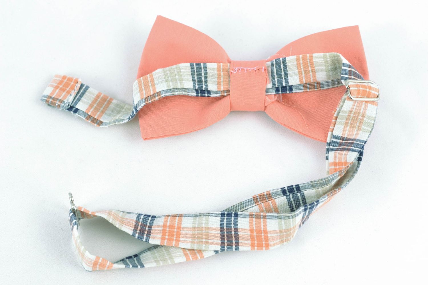 Unusual handmade cotton bow tie photo 5