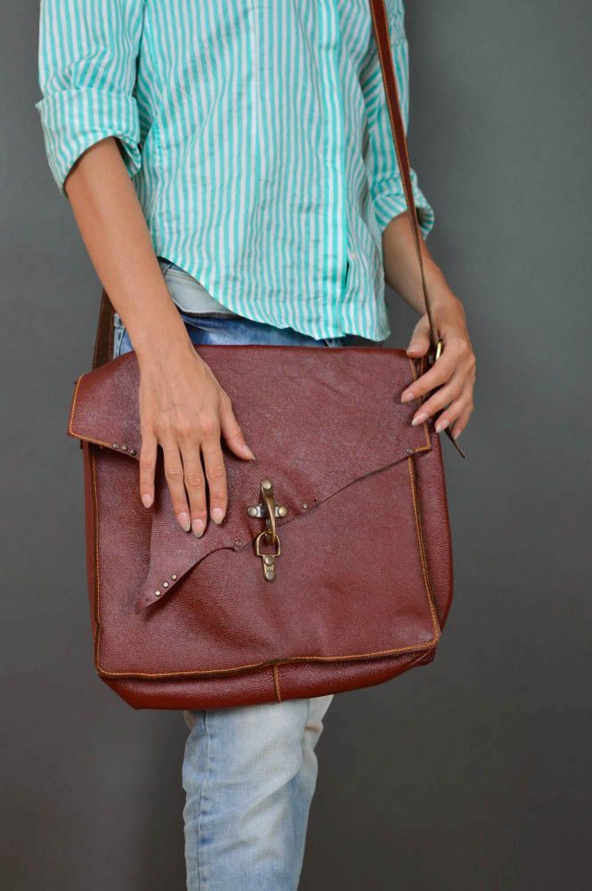 Beautiful handmade leather bag design accessories for girls fashion trends  photo 5