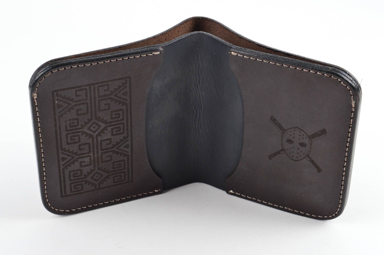 Handmade wallet genuine leather men wallet present for friend men accessories photo 1
