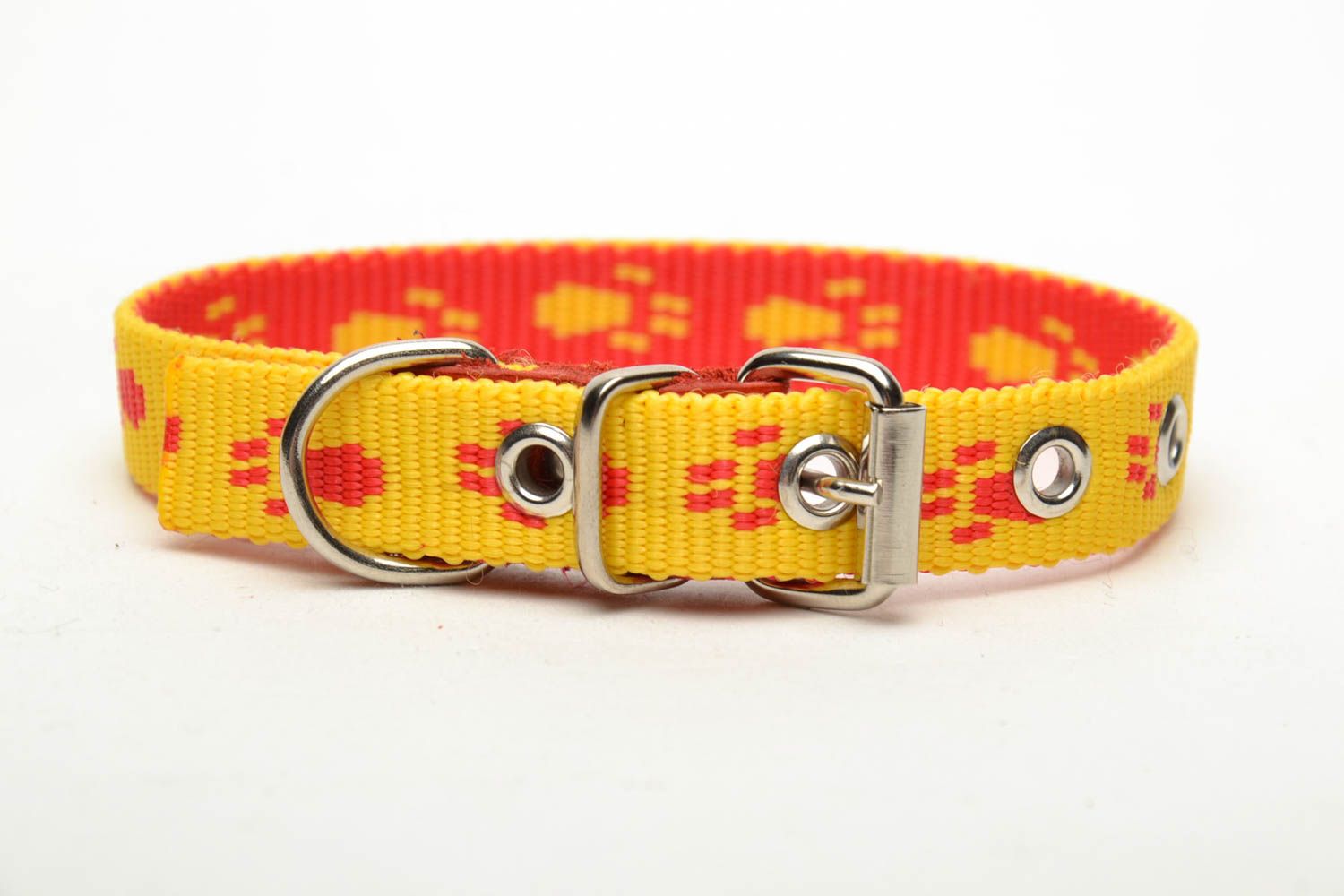 Textil Halsband für Hund in Gelb foto 2
