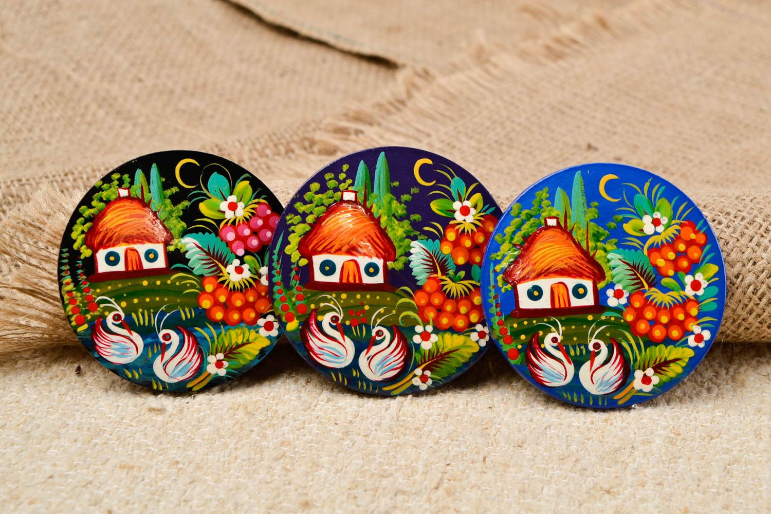 Handmade fridge magnet kitchen decor wooden souvenirs decorative use only photo 1