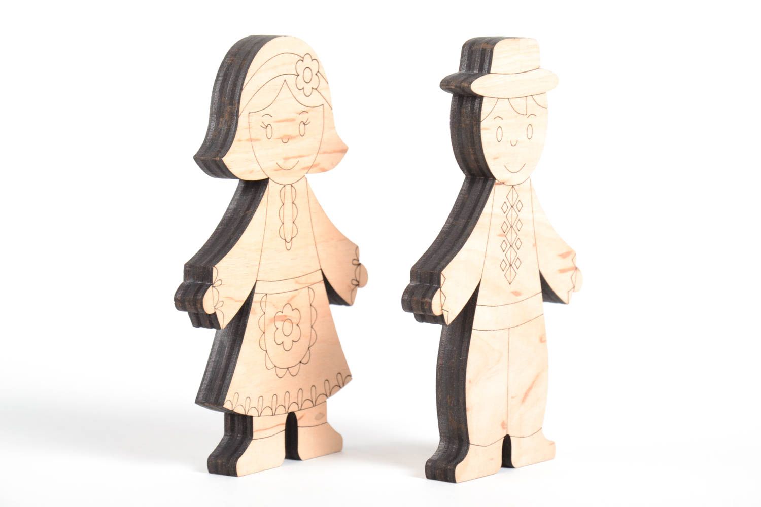 Figuren zum Bemalen handmade Junge und Mädchen Holz Rohlinge Miniatur Figuren foto 5