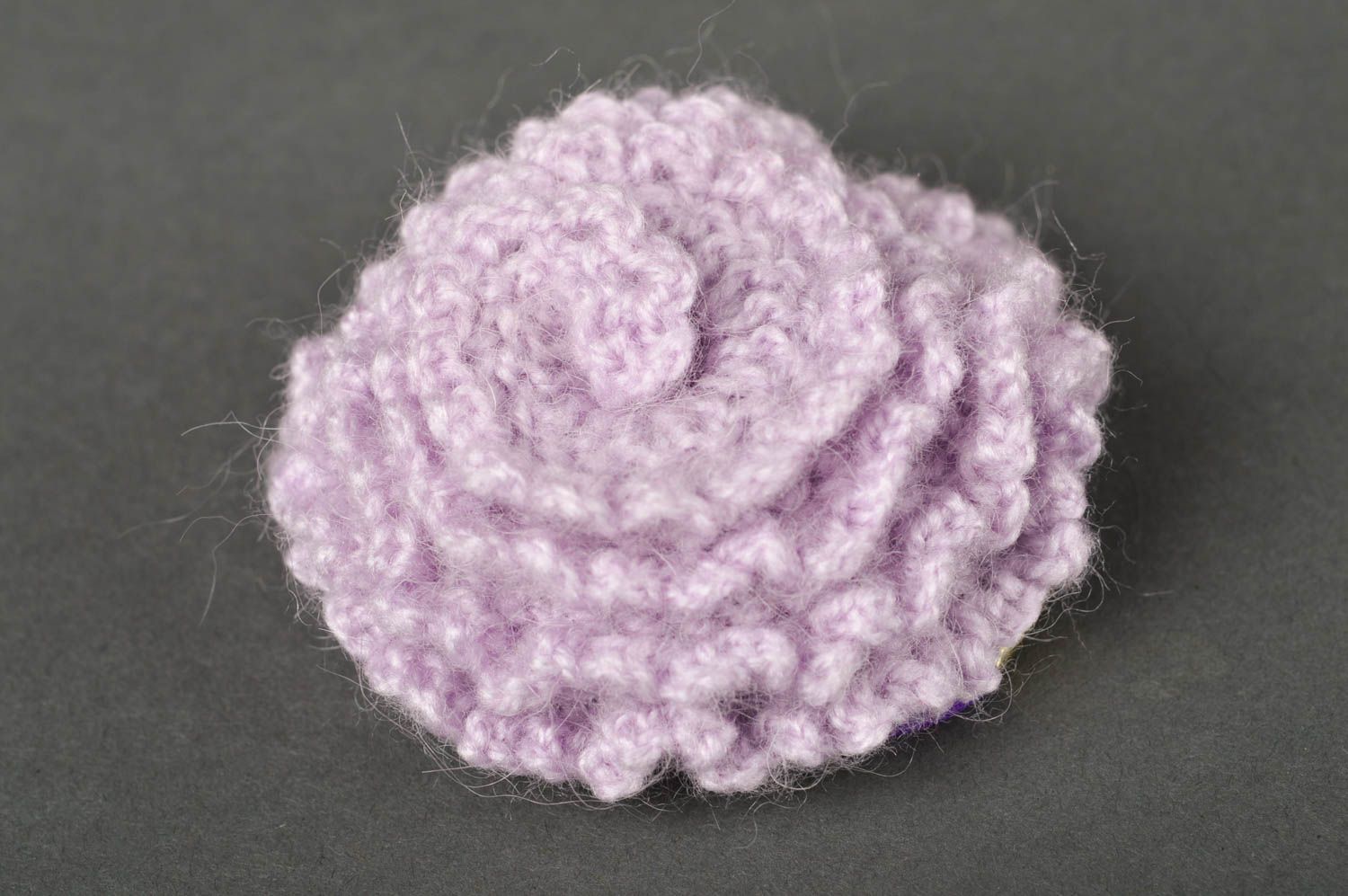 Handmade crocheted hair tie unusual lilac hair tie cute children accessory photo 2