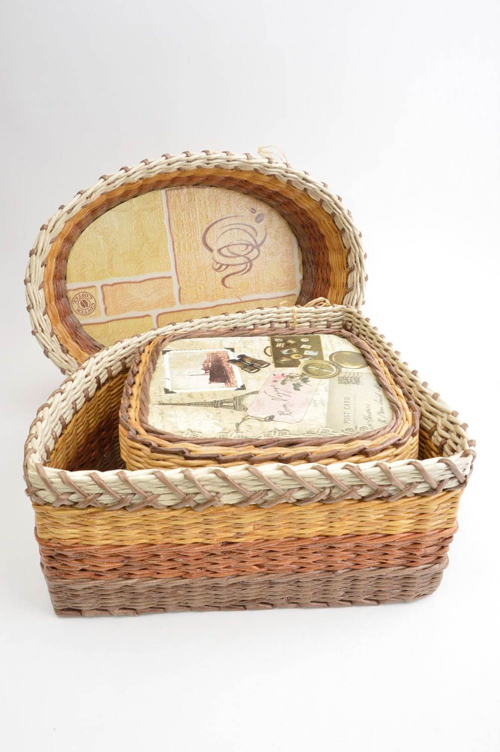 Handmade box unusual wicker basket interior decor ideas handmade basket 3 items photo 4