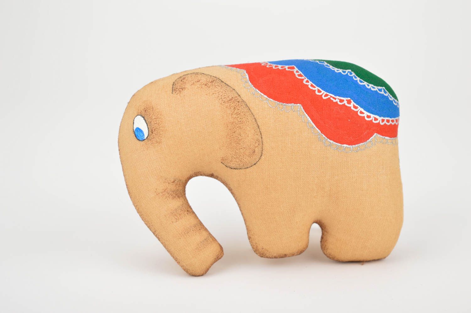 Elefante de peluche hecho a mano juguete original de tela regalo para niño foto 5