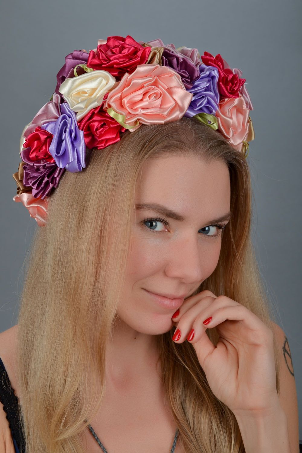 Large flower headband photo 1