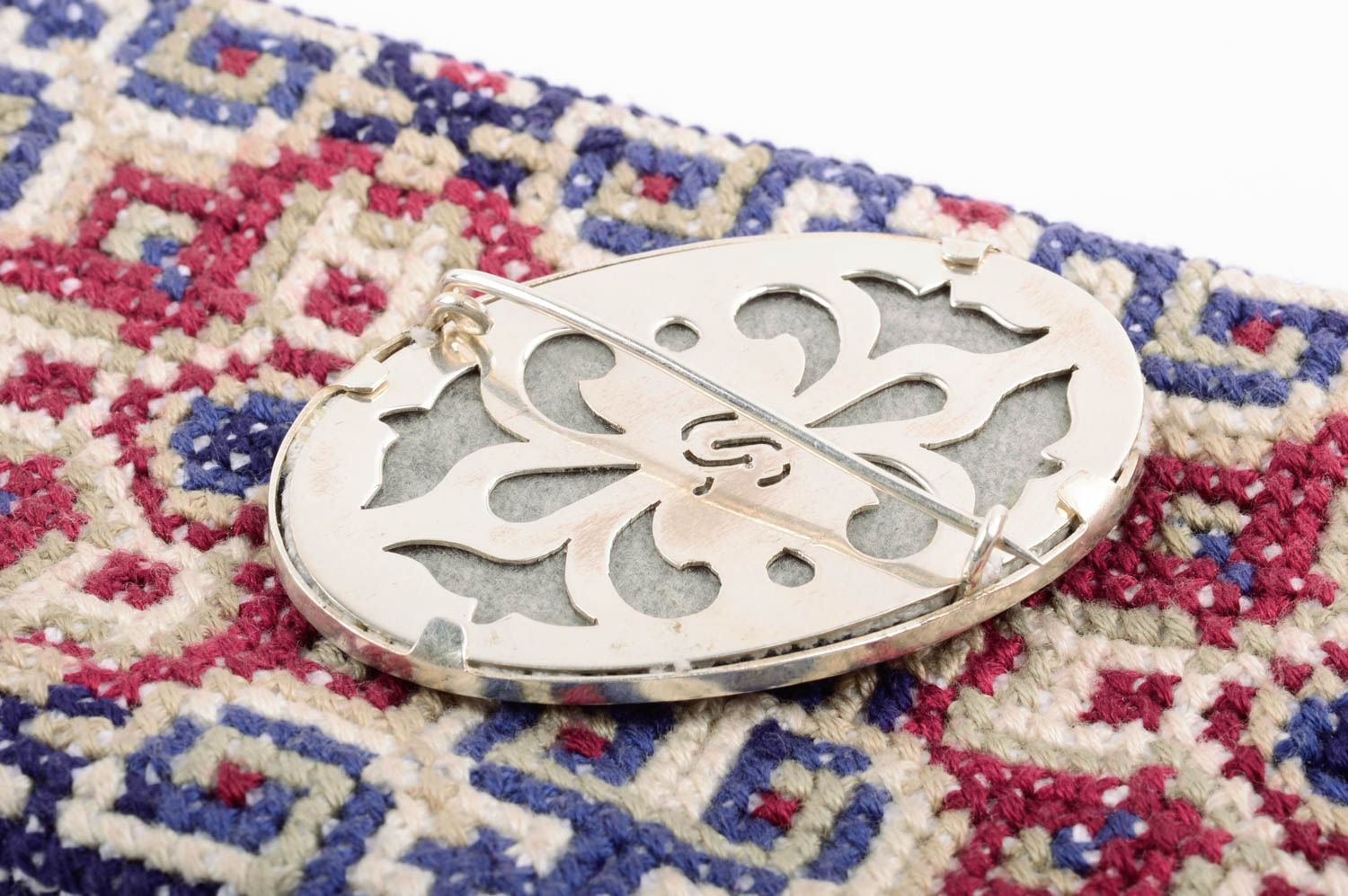 Stylish handmade set beautiful phone case and brooch silver cute jewelry photo 2
