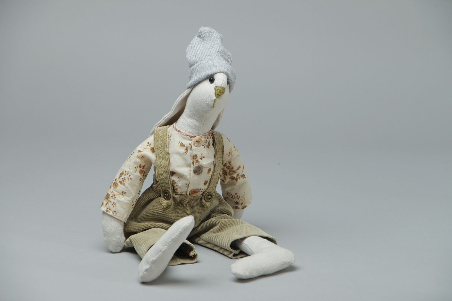 Muñeco de tela de orejas largas foto 1