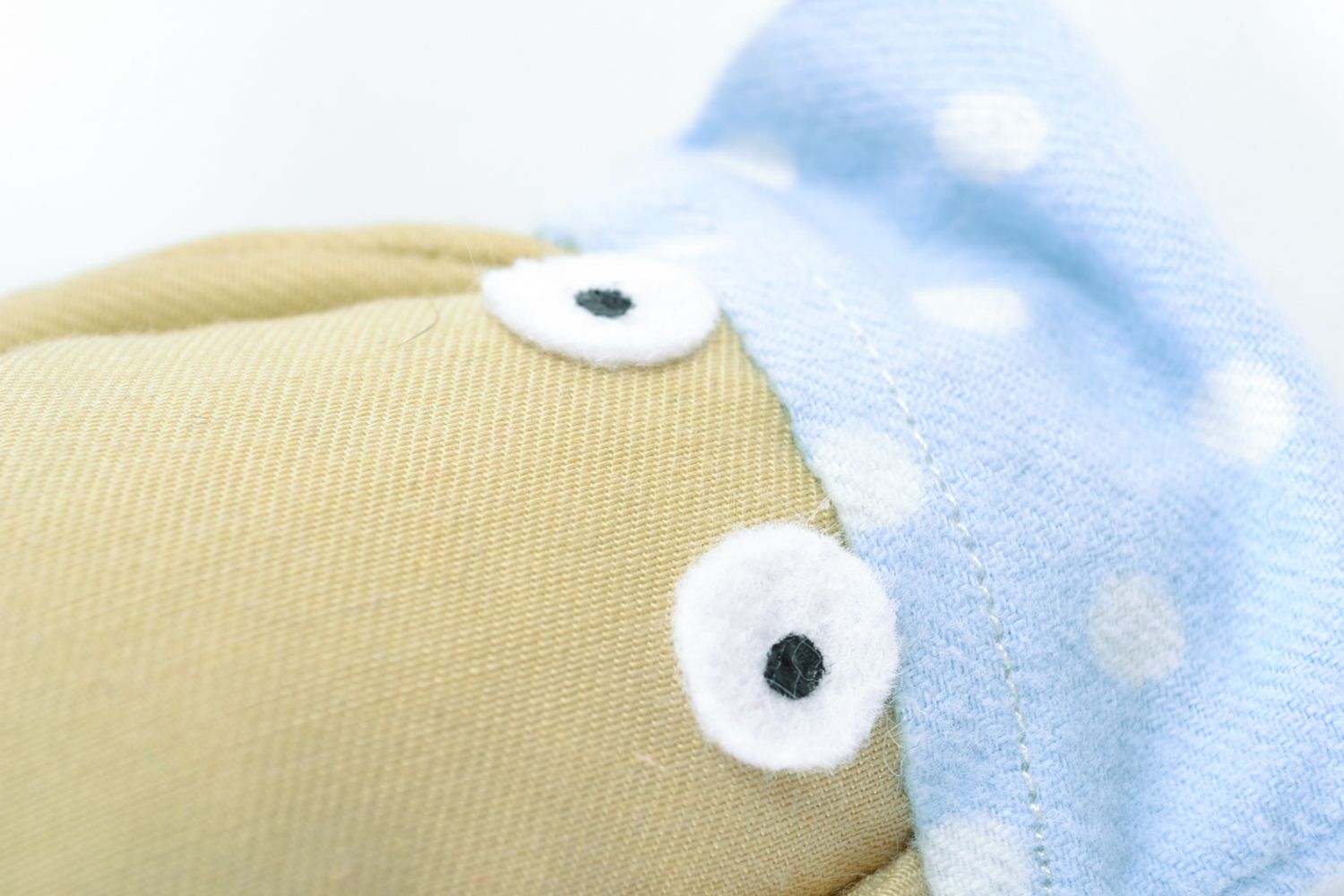 Petite peluche en tissu de coton mouton décorative faite main photo 2
