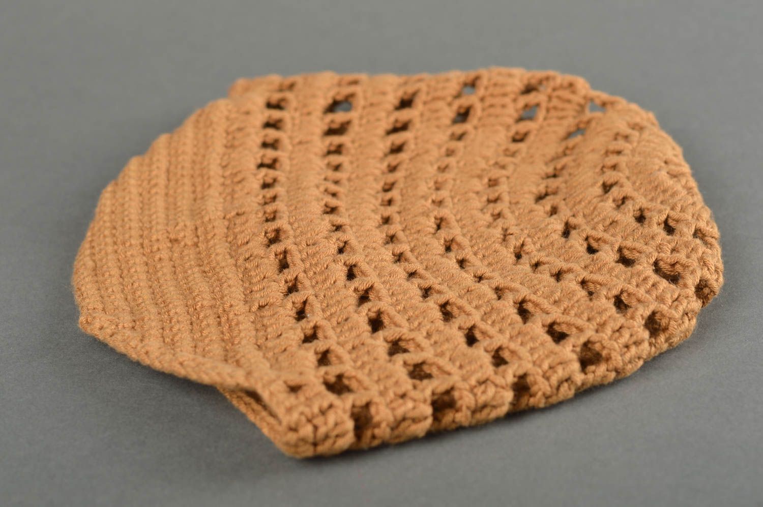 Bonnet tricot fait main Chapeau au crochet design léger d'été Vêtement enfant photo 5